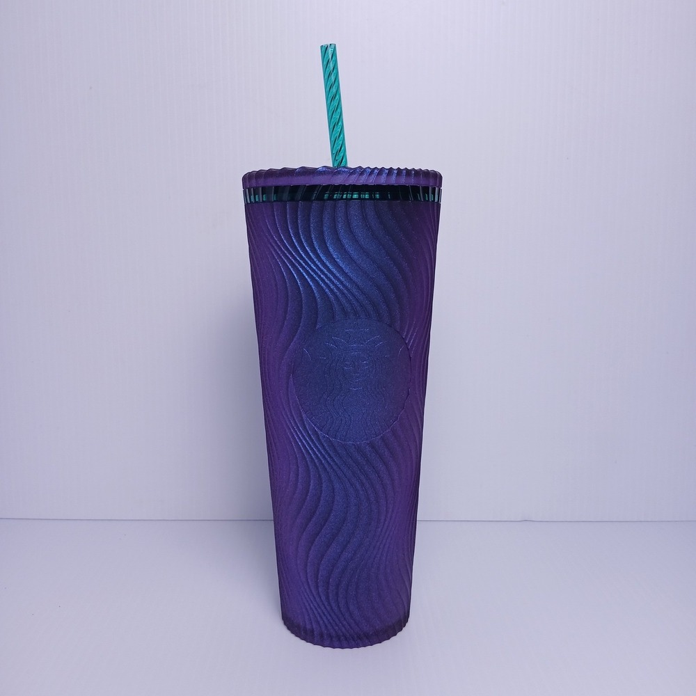 Starbucks 2025 Purple‎ Green Swirl Siren 24oz Cold Cup Tumbler NEW